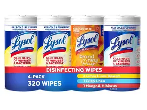 Pack Of 4 Disinfectant Wipes Bundle Lemon & Lim Blossom