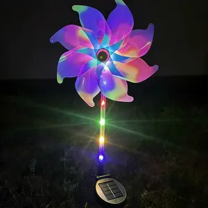 Solar Powered Rotating Windmill Light, Garden Courtyard Decor Atmosphere Lamp, Perfect Gift for Outdoor Decoration