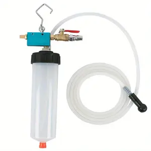 300cc Plastic Auto Brake Fluid Exchange Tool - Mess-Free Hydraulic Clutch Oil Pump & Bleeder Kit for 1-Person Cars/Trucks, Motorcycle Fluid Change & Drain Tasks, One-Person