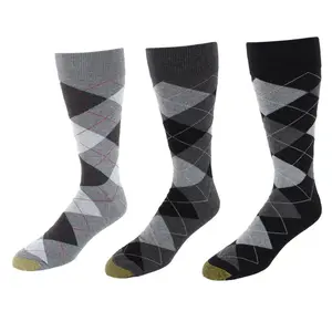 Gold Toe Men's Big & Tall Carylyle Argyle Crew Socks (3 Pairs), Big and Tall Socks