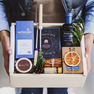 Campfire Gift Box, Family Camping Gift Set, Outdoor Adventure Gift Set, S'mores Kit, Adventure Gift, Nature Lover Gift