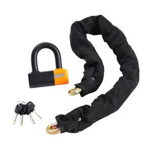 VEVOR Bike Chain Lock, Summervibes, 3.28 Ft Bicycle Chain Lock with 4 Keys, Heavy Duty Metal Steel Anti-Theft High Security Bike Locks, Perfect for Bike, Motorcycle, Scooter, Bicycle, Door, Fence or Gate, 14mm