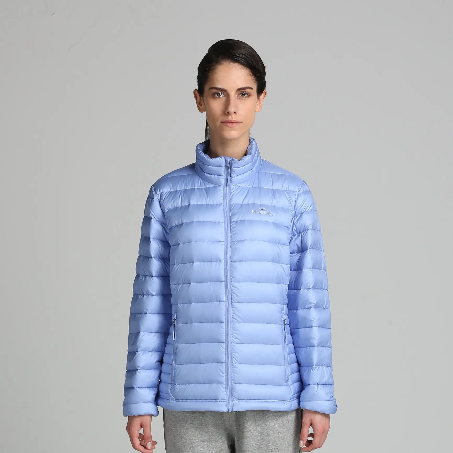 Mountec Women's Ultra Light Weight Short Goose Down Jacket - Violet