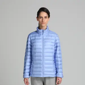Mountec Women's Ultra Light Weight Short Goose Down Jacket - Violet