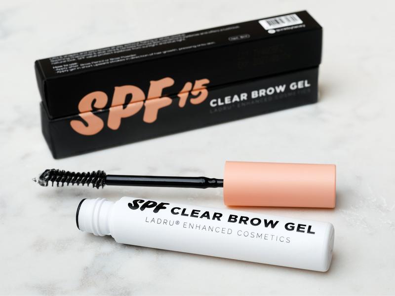 Created by LADRU Enhanced Cosmetics, Clear Eyebrow Gel with SPF made to protect from harmful UV and keep your brows in place.