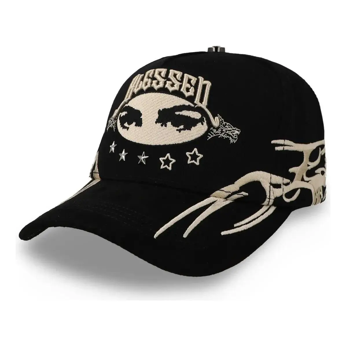 Baez Az Bz Fashion Adjustable Baseball Cap Solid Black Color Universal One Size Daily Casual Headwear