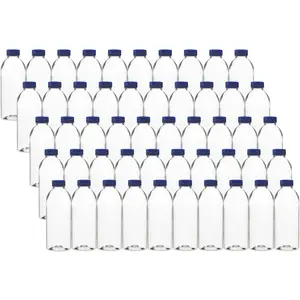 Clear Plastic Bottles 20oz PET Bottle with Flip-top Caps Made in USA - Pack of 50
