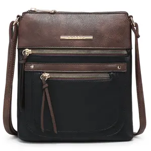 Dasein Crossbody affordable summer Purse for Women Vegan Leather Shoulder Handbags Messenger bags with Multi Zipper Pockets