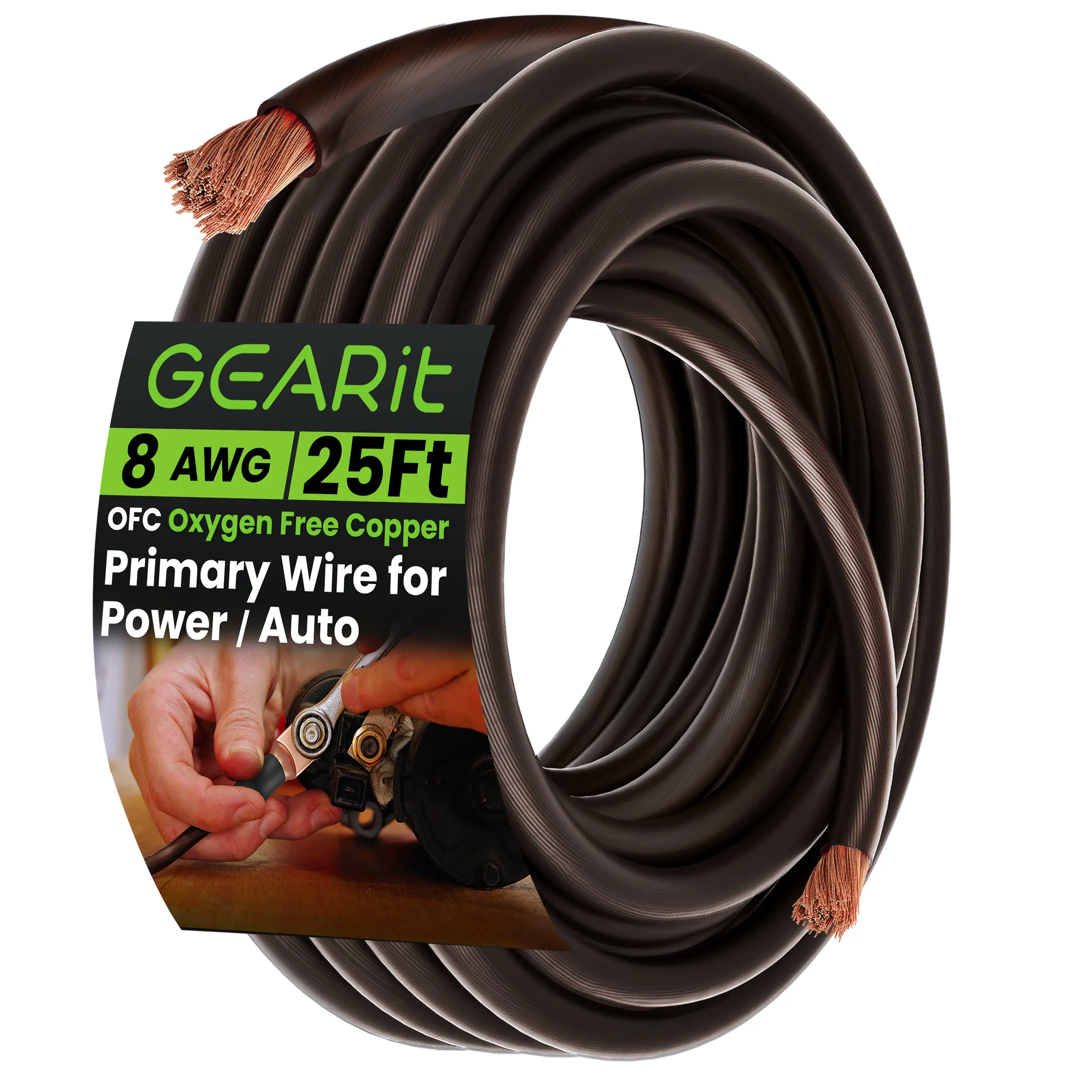 8 Gauge OFC Ground Wire - 8AWG Electrical Power Cable
