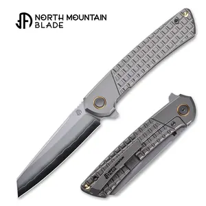North Mountain Blade Echo 2506-Grid – 3.5" SLD-Magic Sheepsfoot Titanium Frame Lock Knife