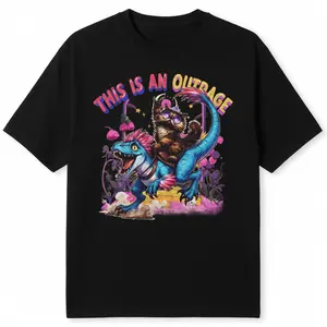 Vintage This is an Outrage T-Shirt, Princess Donut and Mongo Top, Dungeon Crawler Carl Shirt