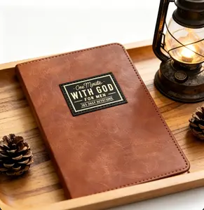 One Minute With God For Men 365 Daily Devotions, Faux Leather Christian Devotional Book, Portable Bible Prayer Journal, Religious Gift for Dad Husband Men, Inspirational Faith Scripture Pocket Notebook