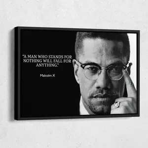 Malcolm X Motivational Quote Poster - Wall Art Home Decor UNFRAMED Poster Print