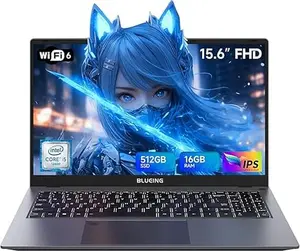 2025 Gaming Laptop,15.6" Full HD IPS Display, Inter Core i5-1240P (up to 4.4GHz), 16GB DDR4 512GB SSD,  Win 11 Gaming Laptop, Fingerprint, Backlit KB, WiFi 6, BT5