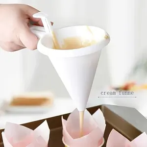 1pc/2pcs Adjustable Chocolate Cream Funnel, Frosting Candy Dispenser, Baking Cake Decorating Tool, for Cupcakes Pancakes Waffles