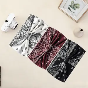 3 pcs Vintage Paisley Print Wide Workout Headbands 3-Pack Headband Set – Elastic Boho Hair Bands for Women, Perfect Gift for Friends, Yoga, Gym, and Daily Use, Headband For Camping