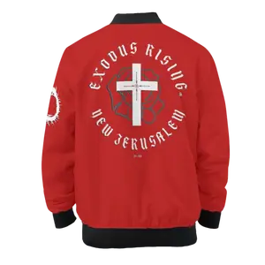 MEN'S LIGHTWEIGHT BLOOD OF THE LAMB BOMBER JACKET - RED