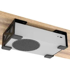 Under Desk Storage Mount Compatible for Xbox Series S, Under Desk Holder Compatible for Xbox One S/X/360, Metal Under Desktop Storage Mount,Desktop Mini PC Holder