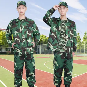 Military Training Camouflage Uniform Military Training Uniform Student Camouflage Set Work Training Uniform University Junior High School