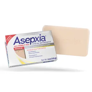 Asepxia Cleansing Bar Neutral. Single Pack. Acne Treatment, Prevents Pimples and Blackheads, Salicylic Formula, Deep Cleansing for Clear Skin, Skincare, - Perfect for Oily & Combination Skin, 4 Oz - 1 Pack.