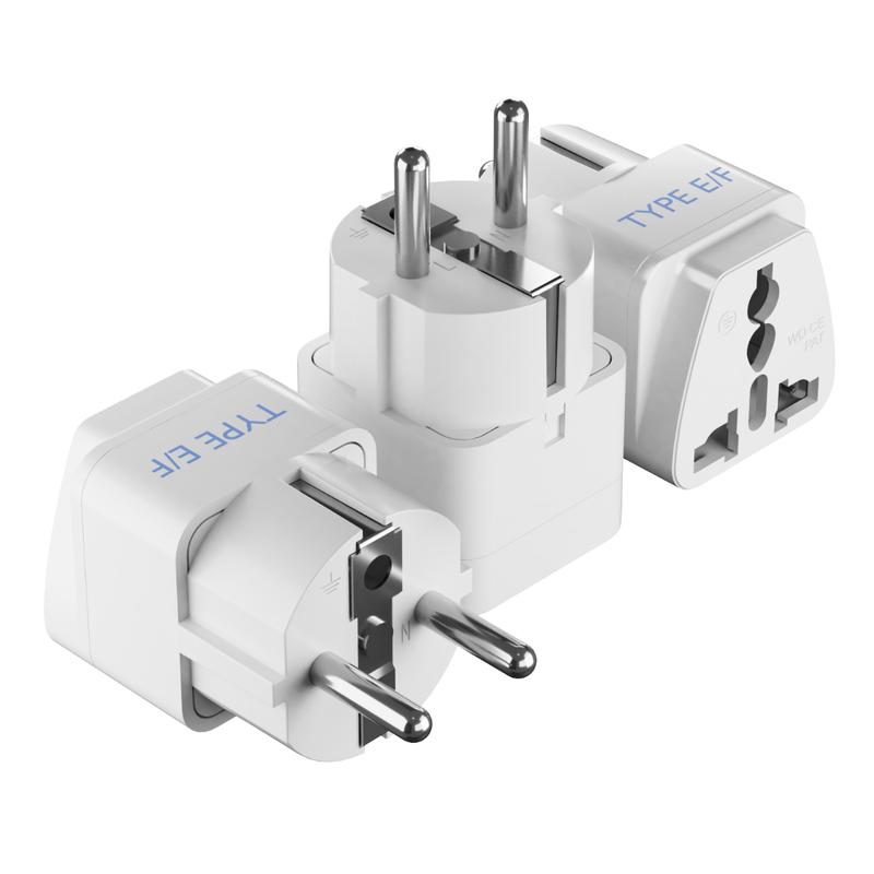 European (Schuko) Travel Adapter - Type E/F - 3 Pack (GP-9) - TikTok Shop