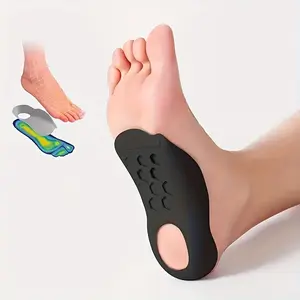 Unisex Arch Support Insoles, Flat Foot Correction, Plantar Fasciitis Relief, X/o Leg Correction, Comfortable Foot Care Pads, Shock Absorbing Insoles, 2 Pairs, Dual Pair Packaging