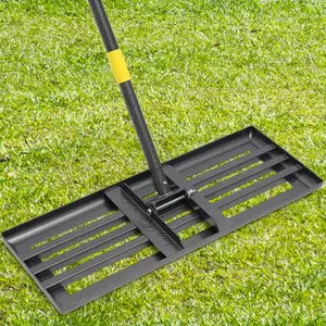 Lawn Level Rake, 5FT Lawn Leveling Tool, Heavy Duty Dirt Leveler Grass Leveling Rake, Stainless Steel Lawn Leveler for Yard Garden Golf Course