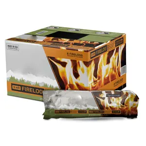 Traditional 3-Hour Firelogs, Long Burning Fire Log 6 Pack， Fireplace, Fire Pit, Indoor and Outdoor Use Fragrance Freshener