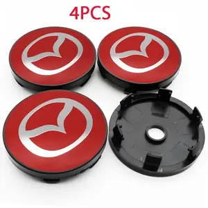 4PCS Car Wheel Center Hub Caps Sticker Decals Styling Accessories For Mazda 2 3 6 5 Demio CX3 CX4 CX5 CX-4 CX-5 CX7 CX30 MX3 MX5 MS Speed Axela Atenza