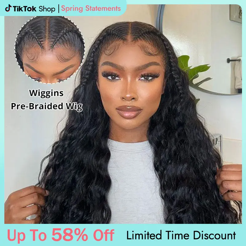 [Spring Essential] Wiggins Hair Pre Braided Glueless Loose Deep Wave Wig 13x6 Lace Frontal Wigs Human Hair Pre Everything Pre Stylist Wig Ear To Ear Natural Hairline Ready To Go Wig #SpringStatements #WeeklyDeals