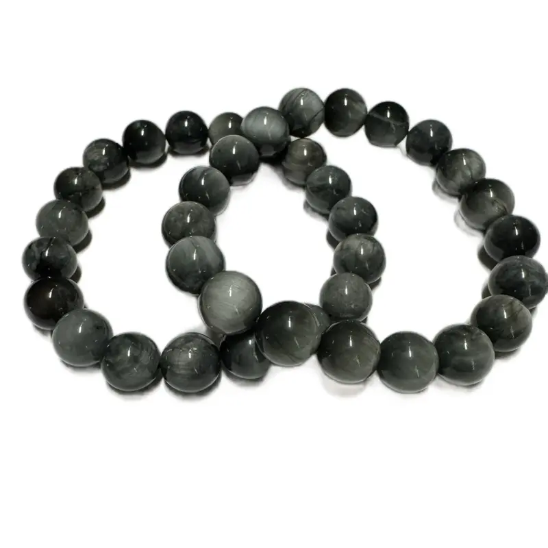 Hawk Grey Bracelet - Simple Grey Bead Design as shown