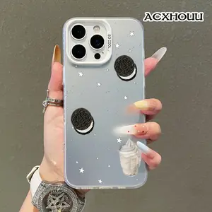 TPU Case for iPhone 17 16 E Pro Max 15 Plus 14 13 12 11 XR XS Oreo & Cream Treat Aesthetic, Trendy, Pattern Phone Cover  case