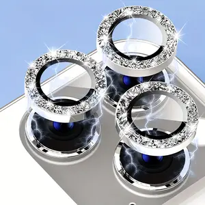 Latest Sparkling Diamond Lens Protector for iPhone 17 Pro Max/17 Air/16 Plus/16 Pro/16 Pro Max/15/14/13 Pro Max/14 Plus Camera Lenses High-Definition, Drop-Resistant, Durable iPhone Lens Protector
