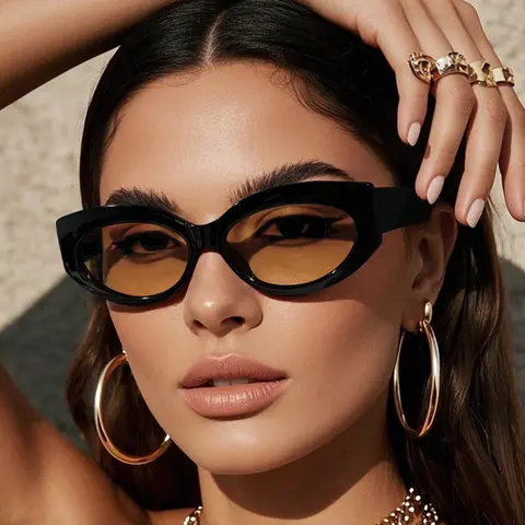 Women's Casual Retro Small Frame Oval Sunglasses, Lightweight Durable Uv400 Lenses, Perfect for Vacation, Fashionable & Gifts, Classic Oval Sunglasses, Casual Shades, Casual Stylish Glasses