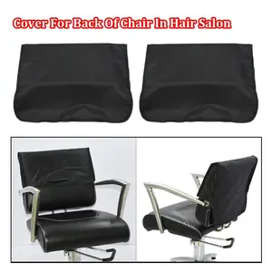2pcs Hairdressing Barber Chair Back Covers  Black 2x Black