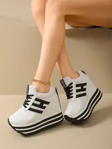 Women's Invisible Heel Lifters! Multi-Layer Platform Sole Dad Sneakers, Instantly Look Tall, High-Heeled Casual High Top Shoes, Perfect for Short Stature