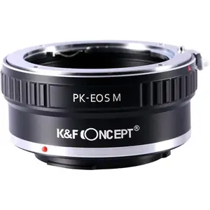 K&F Concept PK-EOS M Mount Lens Adaper Compatible for Pentax K PK Mount Lens to Canon Micro Single EOS M EF-M Camera
