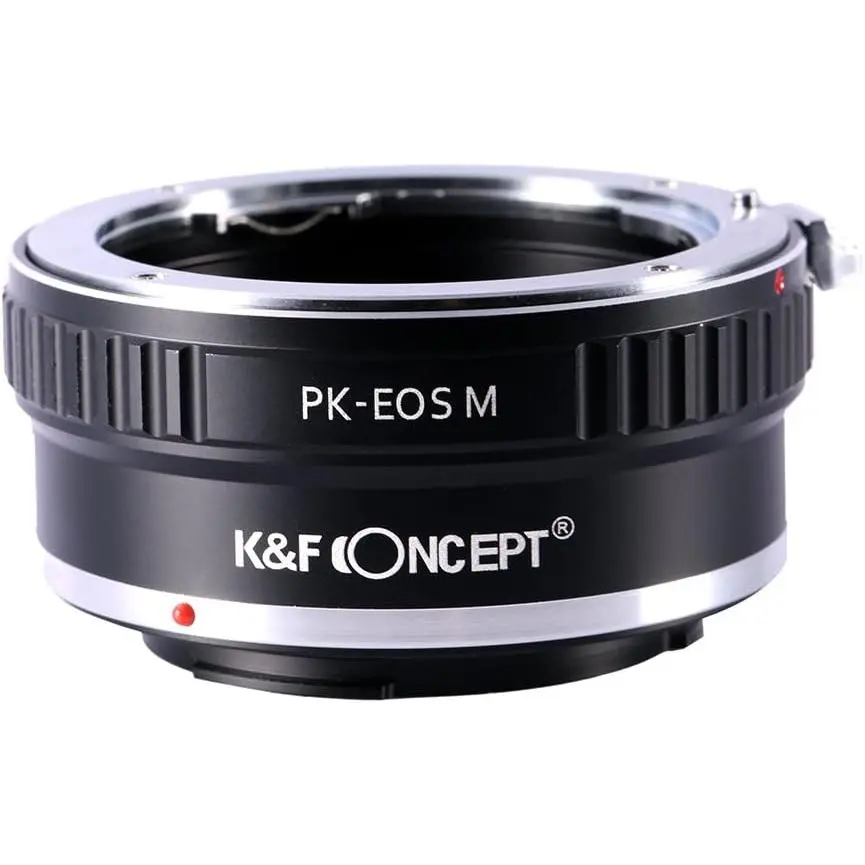 K&F Concept PK-EOS M Mount Lens Adaper Compatible for Pentax K PK Mount Lens to Canon Micro Single EOS M EF-M Camera