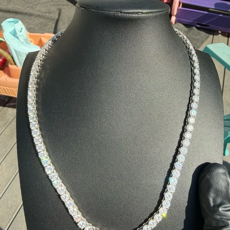 VVS Moissanite Tennis Chain | 925 Sterling Silver | GRA Certified | 18” 5mm