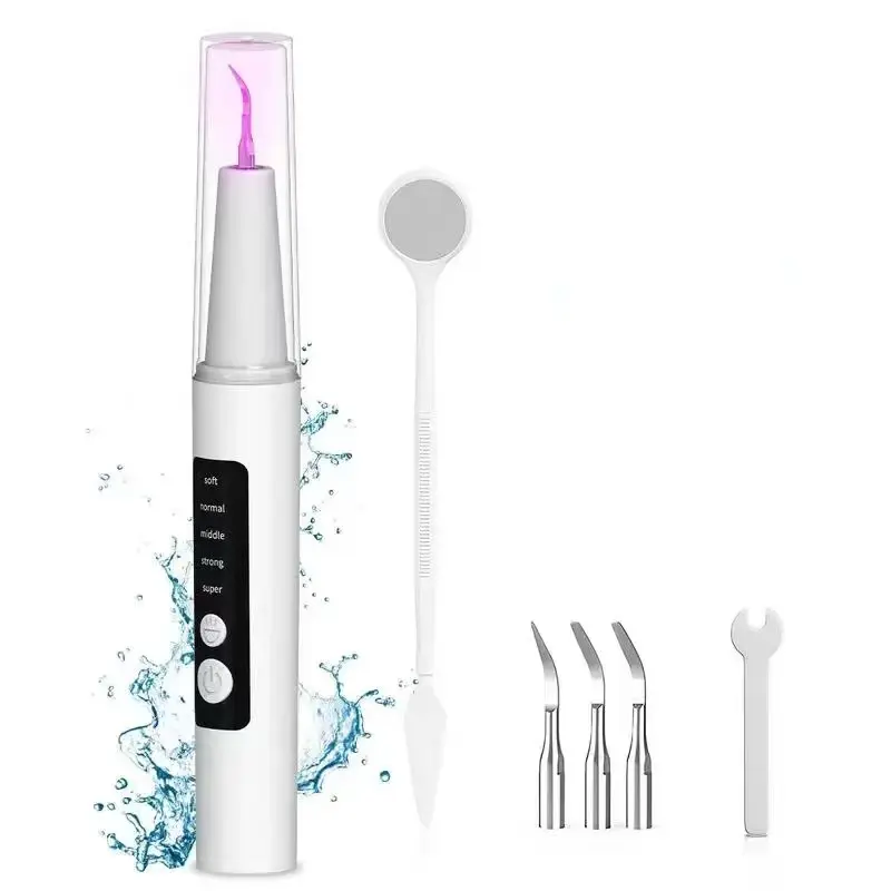 Oral Plaque/Tartar Remover for Teeth, Electric Tooth Cleaner Tartar Remover for Teeth with LED Light,5 Modes Rechargeable Teeth Cleaning Kit with Dental Tools, 3 Replaceable Heads Pet Safe Use Removable Adjustable