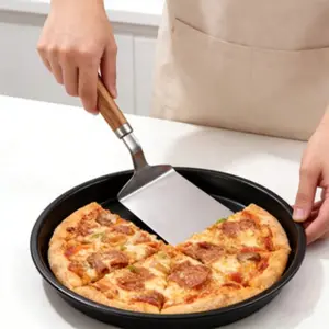Stainless Steel Spreader, Heat-Resistant Wooden Handle, Wide Blade, Ideal for BBQ Enthusiasts, Fashionable Minimalist Design