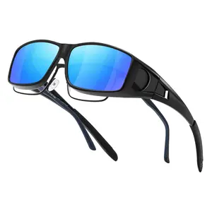 Fit Over Sunglasses Polarized Glasses for Men,Womens Wrap Around Cover Shades UV Protection for Driving JR102