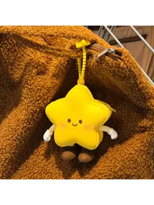 Cute Star Shaped Soft Silicone Coin Purse, 3D Cartoon Design
