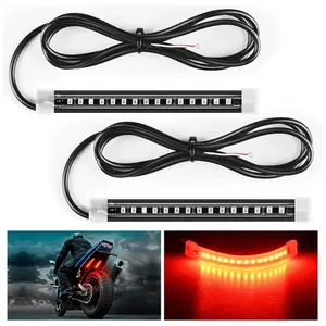 Nilight 5 Inch 15Leds Red Light Strip 2PCS