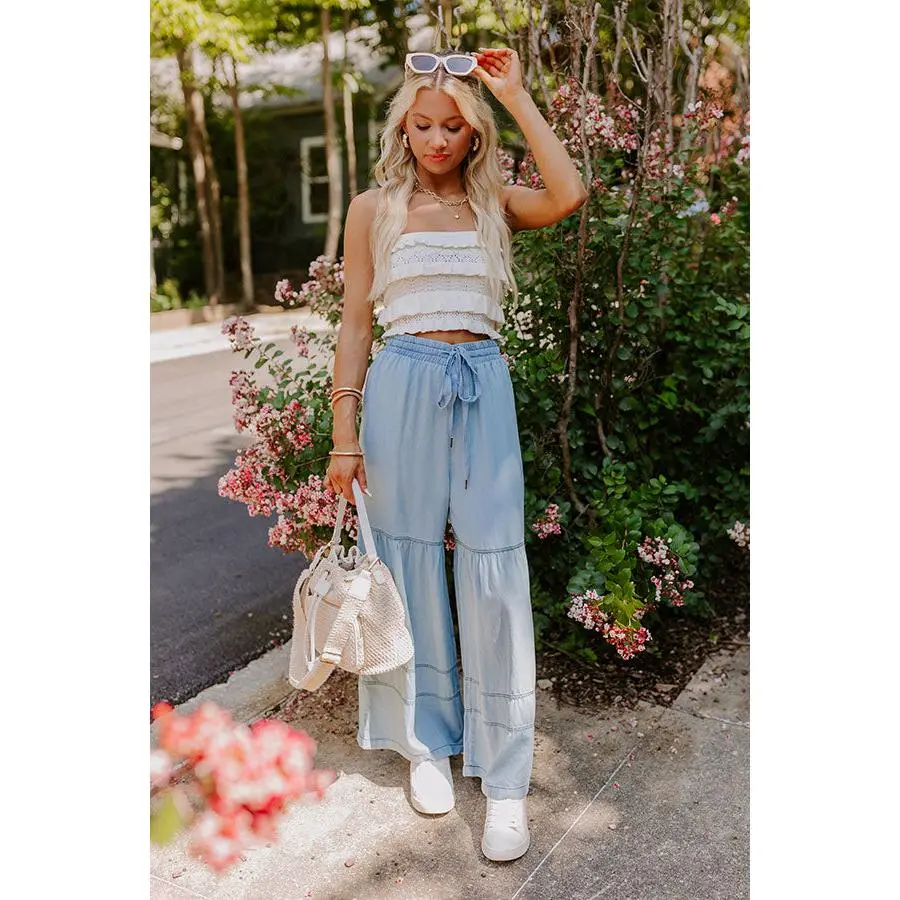 The Elizabeth High Waist Chambray Pants