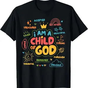 I am a Child of God Christian Retro Jesus Faith Design Gifts T-Shirt