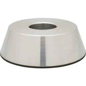 Made in USA Fine Grade 100 Grit Type 11 Diamond Tool & Cutter Grinding Wheel, 4" Diam, 1-1/4" Hole Size, 1-1/4" Overall Thickness