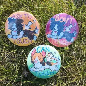 BUTTON - ESSA Plush Ask to Touch Pin Button