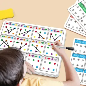 Rechargeable Pen Training Connection Card Set, Colorful Tracking Cards & Sticky Notes, Memory Improvement Tool, Visual Learning Tools, Learning Materials, Ideal Gift for Seniors