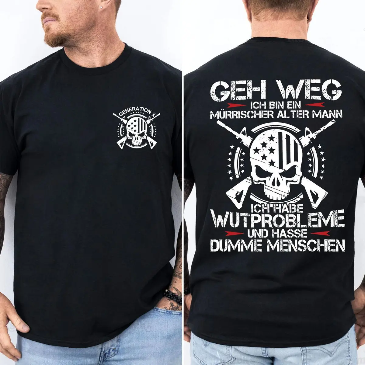 Gen X Badass T Shirt Mit Geburtsjahr, Gen X Fafot Shirt Classic Collar, Generation X Shirt FÜR Damen & Herren 7 C, Unisex Short Sleeve Tee, Graphic Round Neck Tee